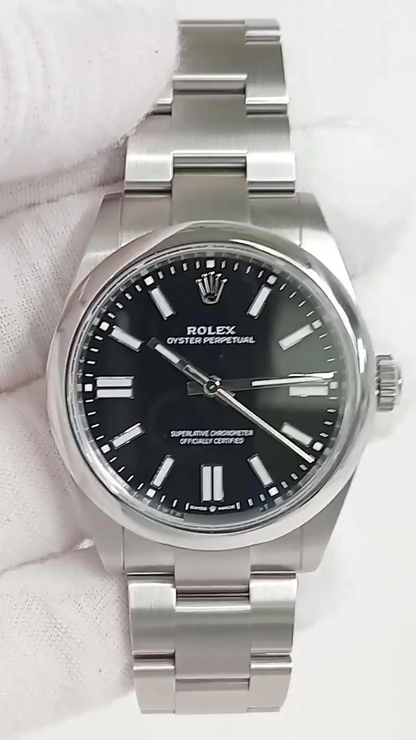 Rolex Oyster Perpetual Ref 134300 stock 75406 Front from vendor video