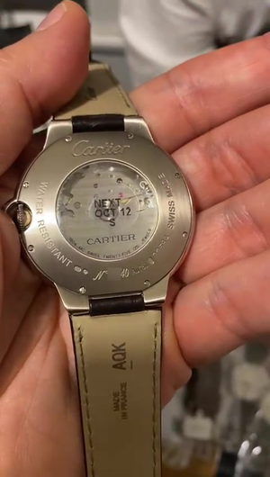 Cartier 76413 — Caseback view from vendor video