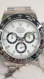 Rolex 116500LN stock 77734 Front from vendor video