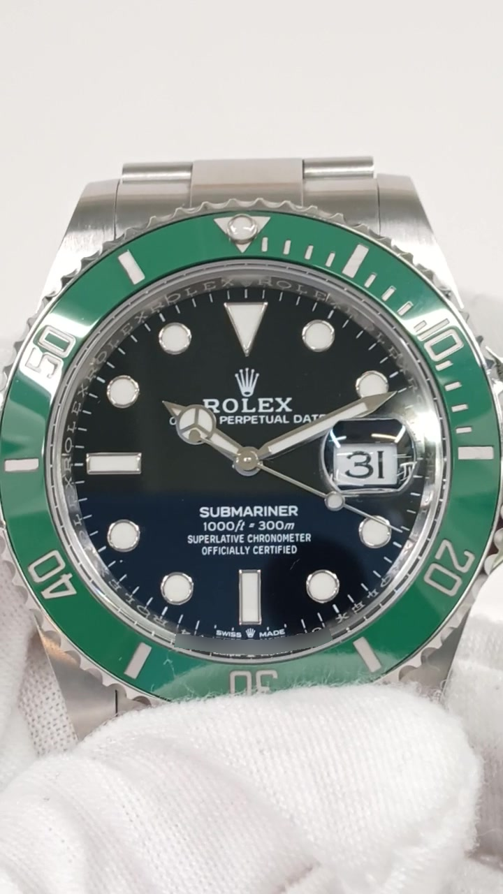 Rolex Submariner Ref 126610LV stock 78077 Front from vendor video