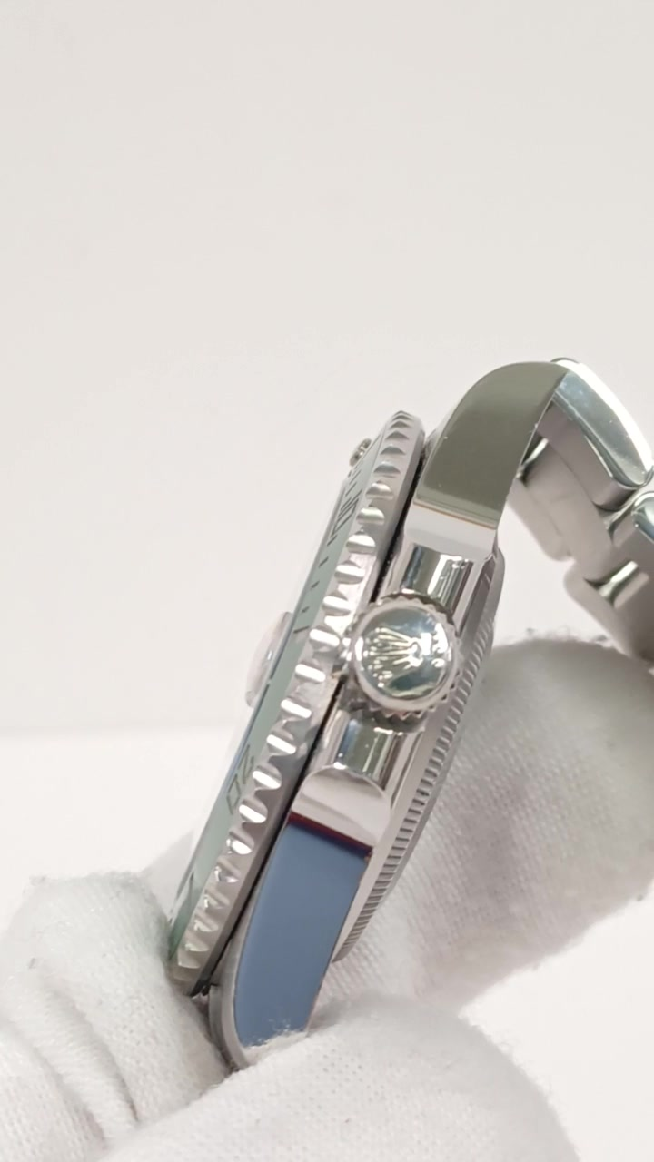 Rolex Submariner Ref 126610LV stock 78077 Crown side from vendor video