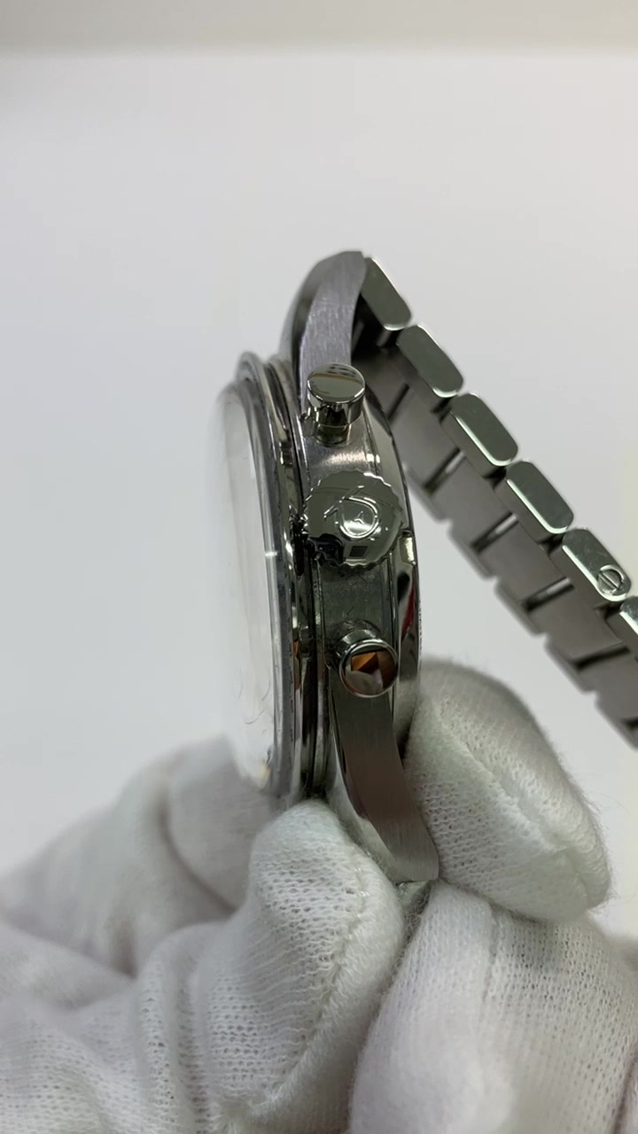 Omega Speedmaster stock 78564 — Crown side from vendor video