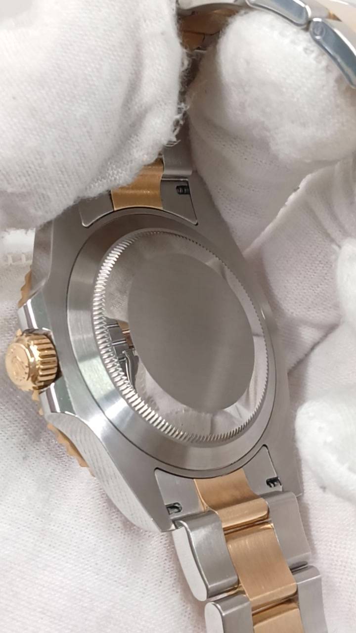 Rolex Submariner Ref 126613LN stock 78902 Caseback from vendor video