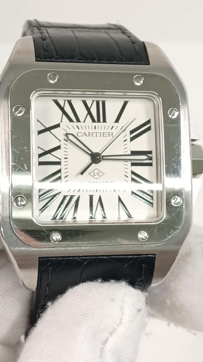 Cartier Santos stock 79281 — Front from vendor video