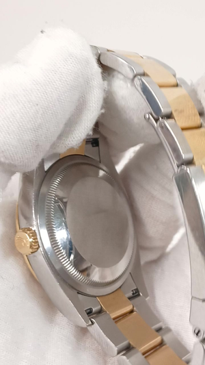 Rolex Datejust stock 81006 Caseback from vendor video