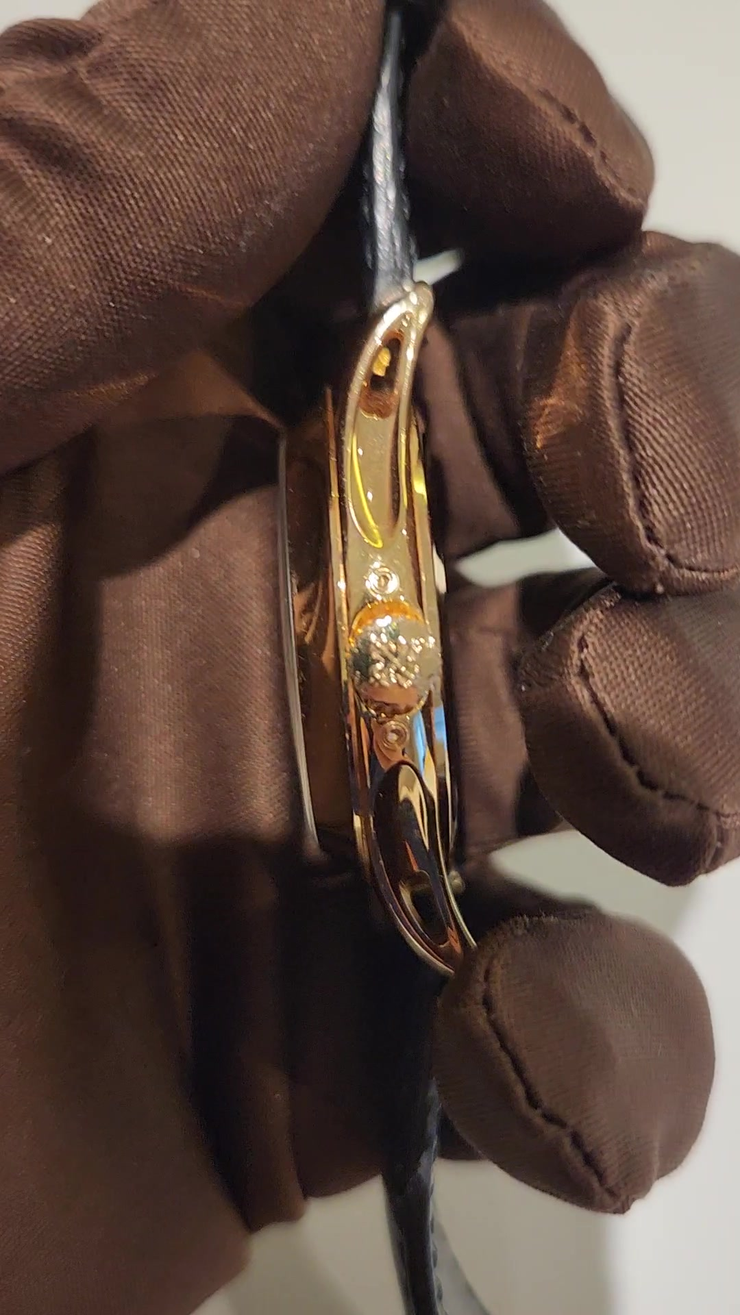 Patek Philippe Annual Calendar stock 81146 — Crown side from vendor video