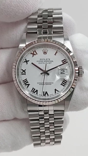 Rolex Datejust Ref 16234 stock 81305 Front from vendor video