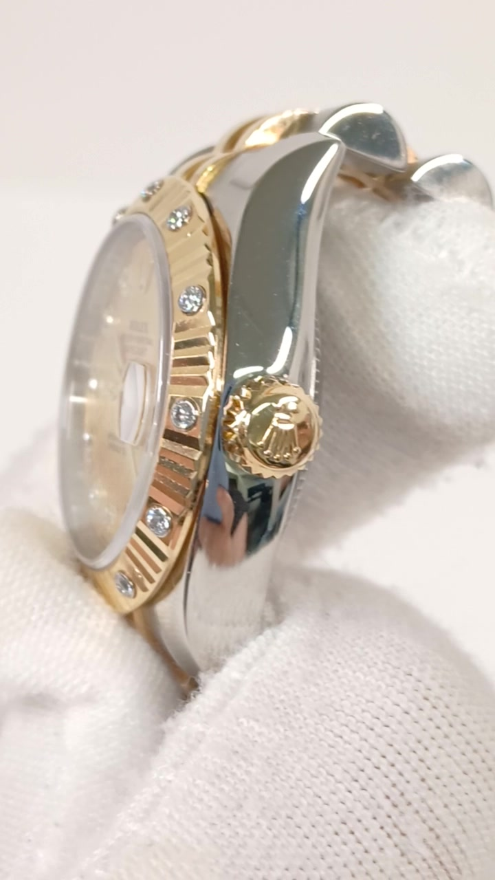Rolex stock 81678 Crown and case from vendor video