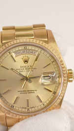 Rolex 18038 stock 85493 Front from vendor video