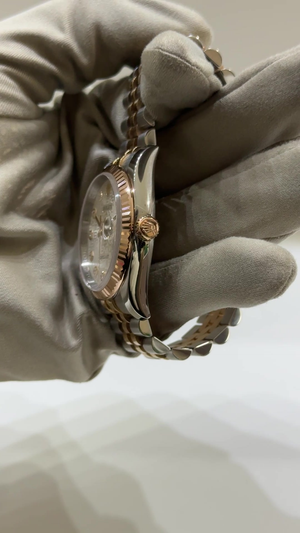 Rolex stock 85717 Crown and case side from vendor video