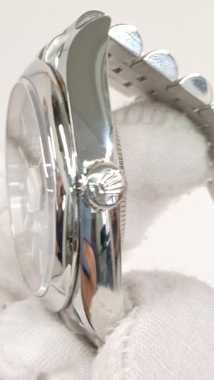 Rolex 126200 stock 88393 Crown side from vendor video