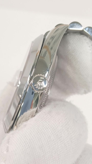 Rolex 126300 stock 88845 Crown side from vendor video