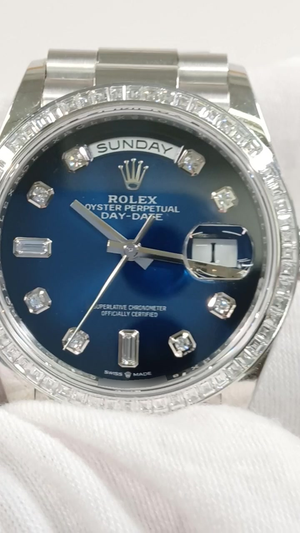 Rolex Day-Date Ref 128396TBR stock 92612 Front from vendor video
