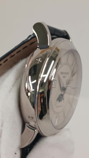 Patek Philippe Tiffany annual calendar stock 94451 — Side profile from vendor video