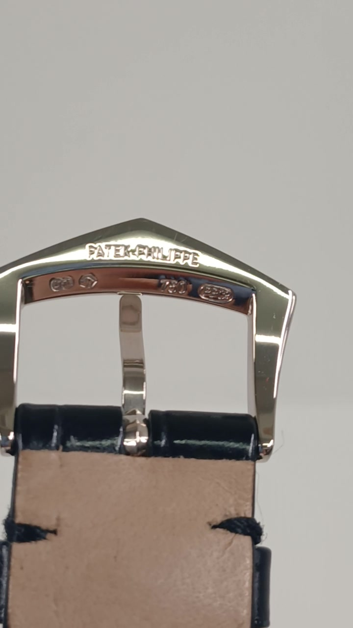 Patek Philippe Tiffany annual calendar stock 94451 — Buckle from vendor video