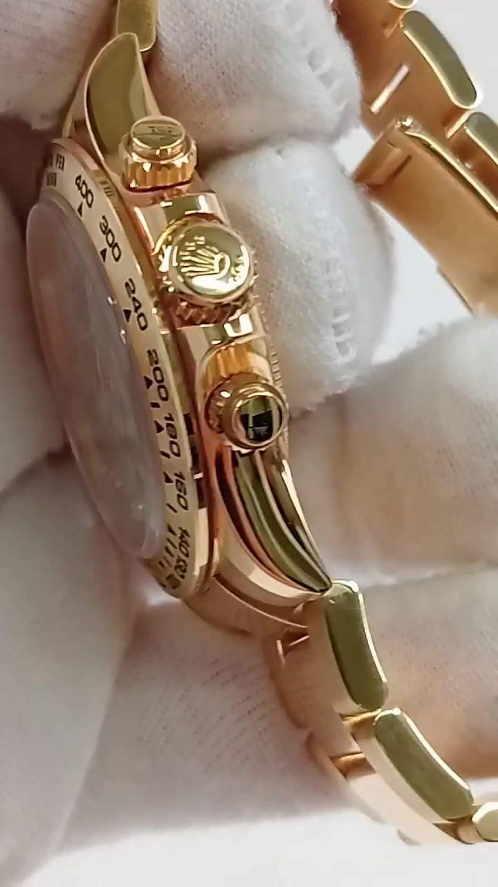 Rolex Daytona stock 94478 — Crown and pushers from vendor video