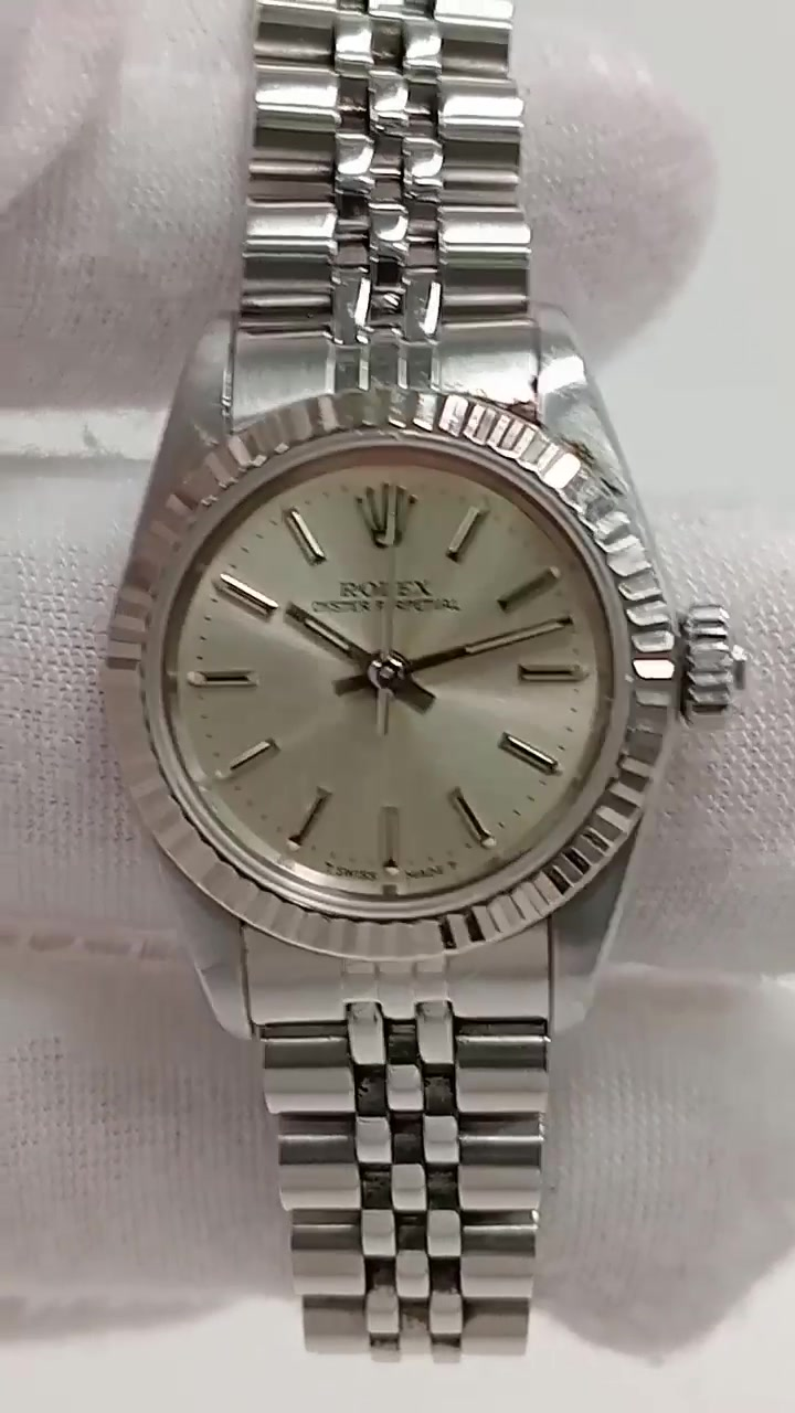 Rolex Oyster Perpetual stock 97201 Front from vendor video