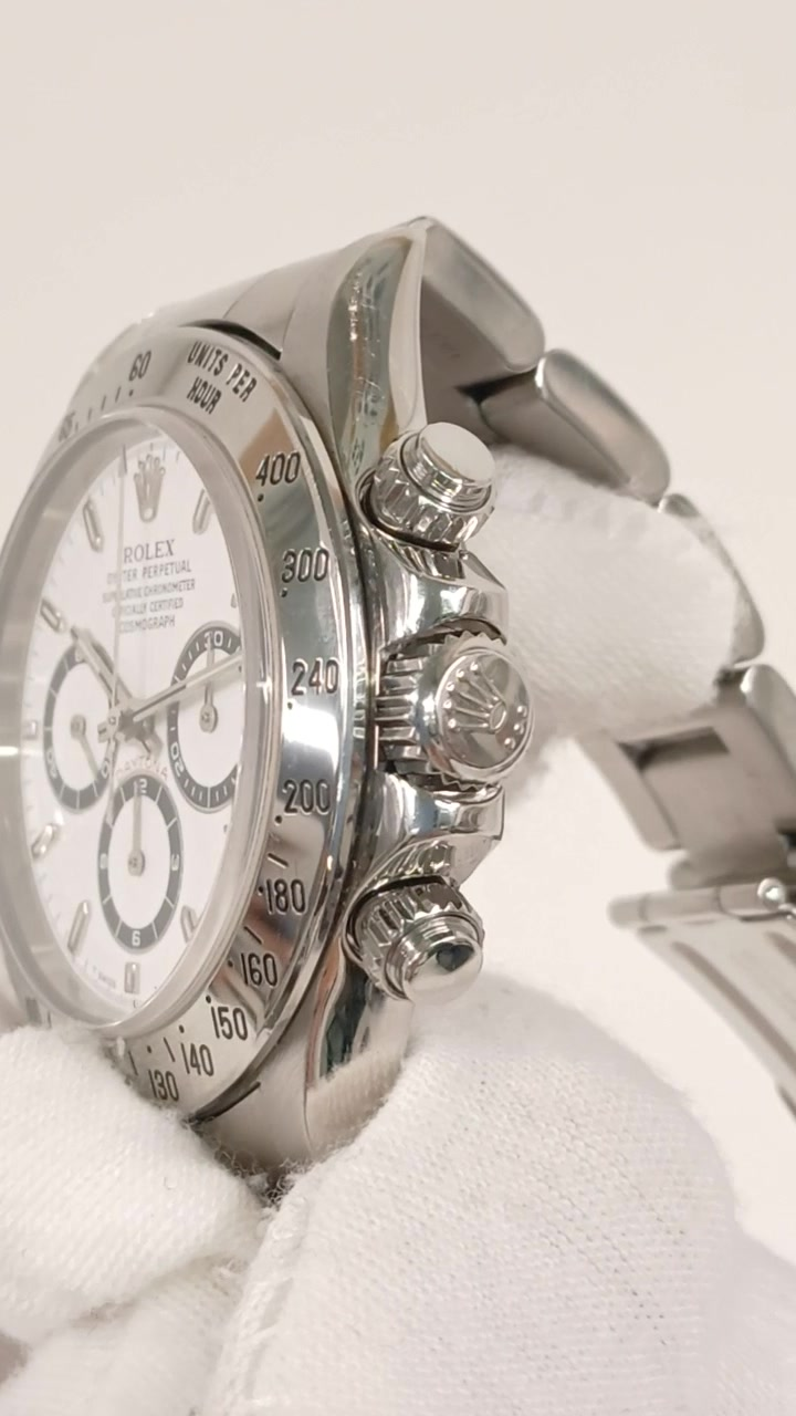 Rolex 16520 stock 97383 Crown side from vendor video