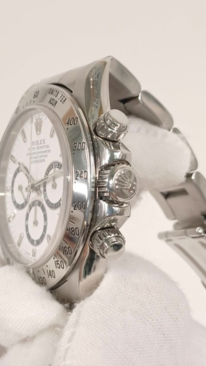 Rolex 16520 stock 97383 Crown side from vendor video