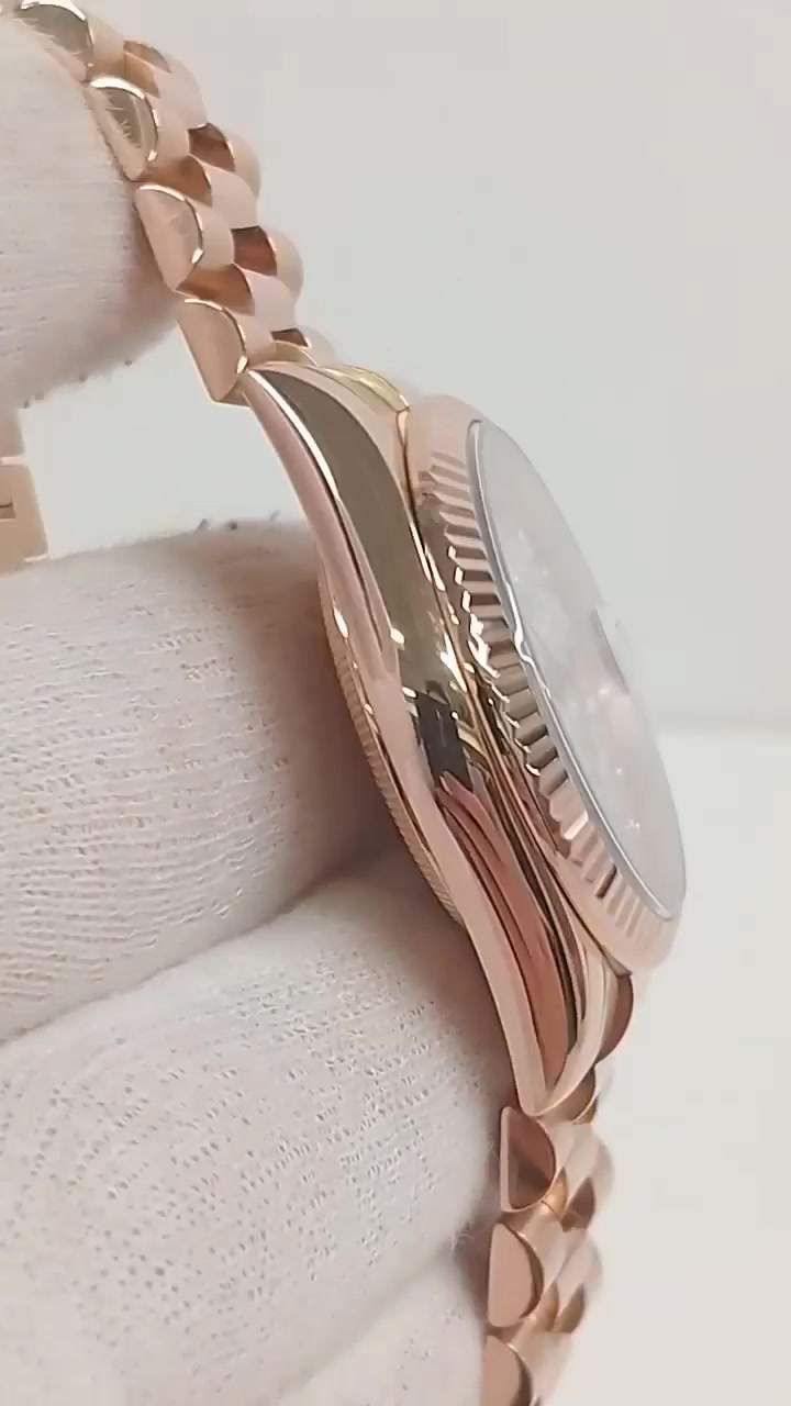 Rolex Day-Date stock 97384 — Case side from vendor video