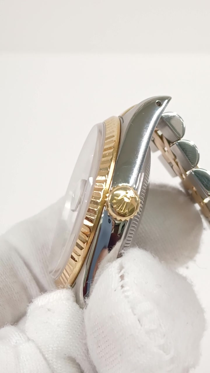 Rolex Datejust Ref 16233 stock 97875 Crown side from vendor video