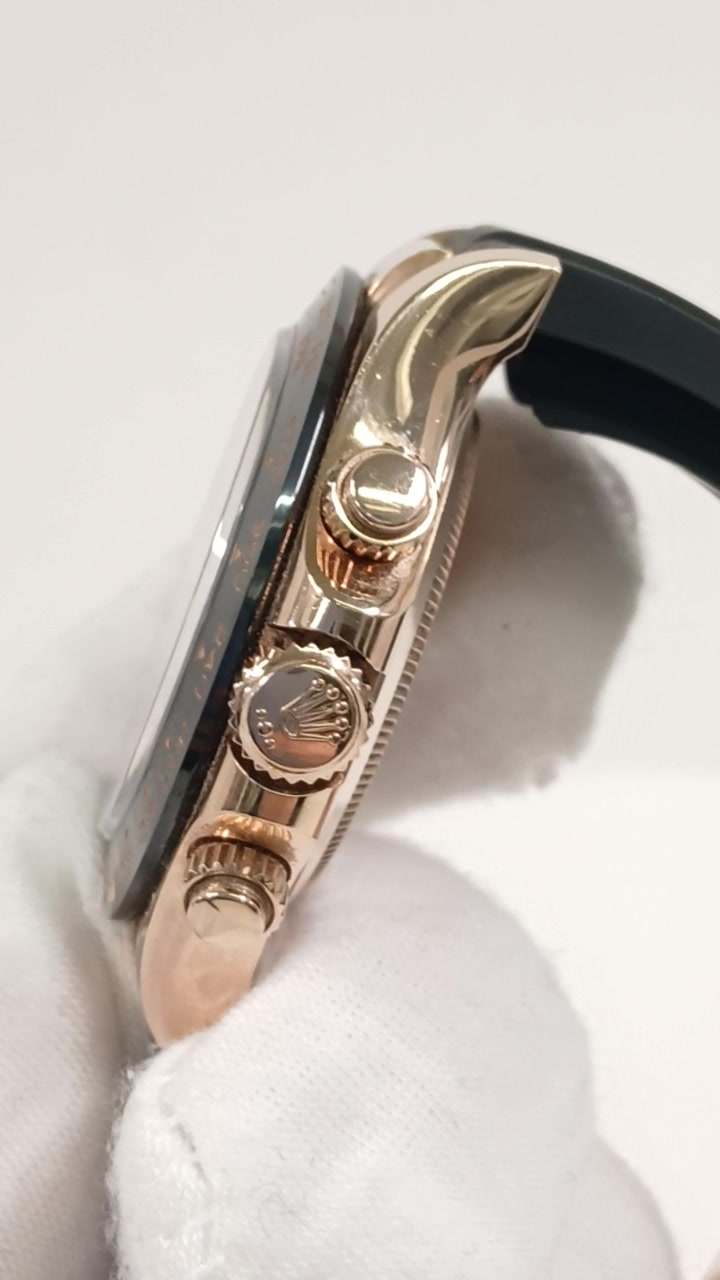 Rolex Daytona stock 98604 — Crown and pushers from vendor video