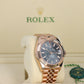Rolex Sky-Dweller 'Annual Calendar Dual Time Zone', Grey Sundust Dial, Fluted Bezel - 18kt Rose Gold on Jubilee Bracelet