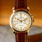 Vacheron Constantin 47120 Malte Chronograph 'Clous de Paris' 18k Rose Gold Blue Hand RARE