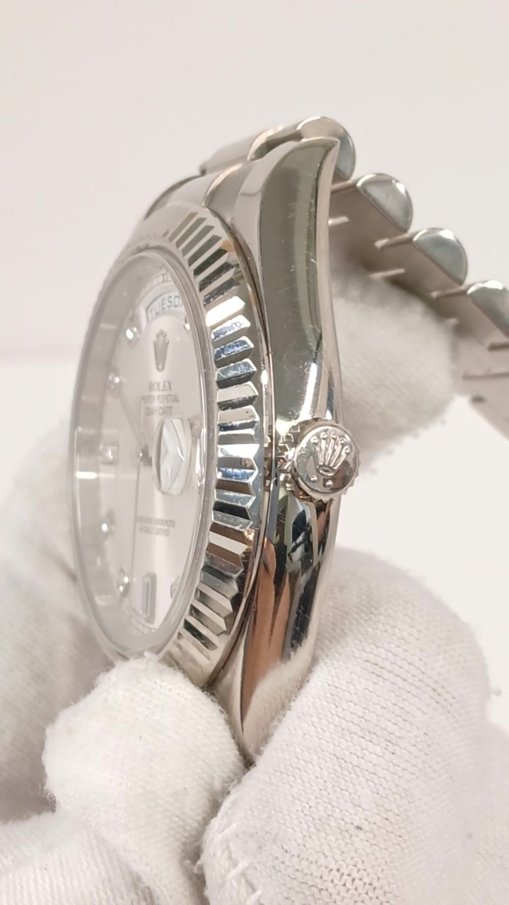 Rolex Day-Date 218239A stock 42208 — Crown side